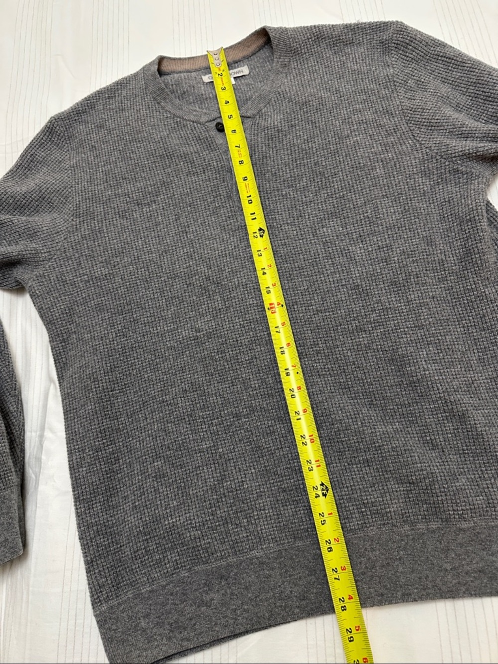 Outerknown Men's Gray Crewneck Sweater - Waffle Knit